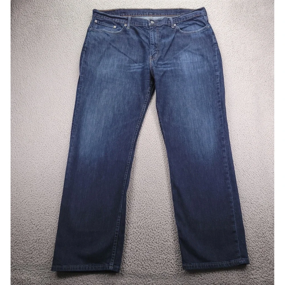 LEVIS 514 Jeans Mens Size 40x30 Straight Fit Dark Wash Low Stretch Denim